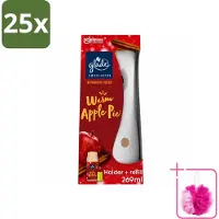 Glade 25 x - Houder Automatische Spray - Warme Appeltaart Limited Edition - 269 ml - Bulkverpakking - Warm apple pie geur - Douchemop - Automatische geur