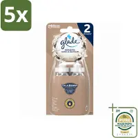 Glade 5 x - Sense & Spray - Romantic Vanillebloesem - 2 × 18 ml - Wasstrips - Romantische Geur - Luchtverfrisser - Geurverspreider - Automatische Geur - Essentiële Oliën