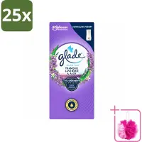 Glade 25 x – Touch & Fresh Navulling – Tranquil Lavender & Aloe – 10 ml - Bulkverpakking - Lavendel en aloë luchtverfrisser - Douchemop - Compacte geurboost