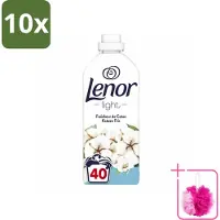 Lenor 10 x Light - Wasverzachter - Katoen Fris - Fris & Zacht - 40 Wasbeurten - Bulkverpakking - Wasverzachter katoen - Douchemop - Wasverzachter katoen fris