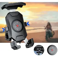 Universal Merkloze Motor Telefoonhouder met Draadloze Qi & USB-C Snellader