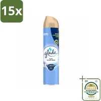 Glade 15 x – Luchtverfrisser Spray – Pure Clean Linen – 300 ml - Wasstrips - Luchtverfrisser - Frisse Geur - Luchtverfrisser Spray - Geur Tegen Geurtjes - Luchtverfrisser Linnen