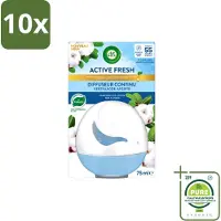 Air Wick 10 x – Luchtverfrisser – Deco Sphere Katoen – 75 ml - Grootverpakking - Vaatwasstrips - Luchtverfrisser - Katoen Geur - Frisse Geur - Geur Neutraliseren - Geur In Badkamer