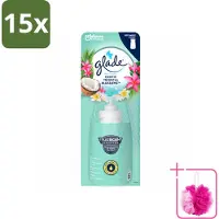 Glade 15 x – Sense & Spray Navulling – Exotic Tropical Blossoms – 18 ml - Bulkverpakking - Tropische geur - Douchemop - Bewegingssensor