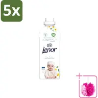Lenor 5 x - Wasverzachter - Gevoelig - Milde Geur - 41 Wasbeurten - Bulkverpakking - Wasverzachter - Douchemop - Gevoelige huid