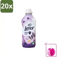 Lenor 20 x – Wasverzachter – Lavender & Kamille – 56 Wasbeurten – 1176 ml - Bulkverpakking - Wasverzachter - Douchemop - Lavendel