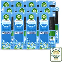 Air Wick 12 x - Freshmatic Spray - Starterkit - Pure Fresh Lentedauw - 250 ml - Wasstrips - Automatische Luchtverfrisser - Lentegeur - Frisse Geur - Luchtverfrisser Badkamer - Luchtverfrisser Huis