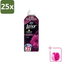 Lenor 25 x – Wasverzachter – Lotus Flower & Diamond Figs – 32 Wasbeurten – 675 ml - Bulkverpakking - Wasverzachter - Douchemop - Wasmachine