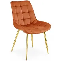 Leobert BERA Eetkamerstoel – Groen Velvet – Goudkleurige Metalen Poten – Comfortabele Ergonomische Zitting – Modern Design – Velvet Stoel voor Woonkamer, Keuken en Eetkamer – Max. 110 kg