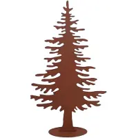 Markenlos Metalen kerstboom met roestlook - Klein (40 cm)