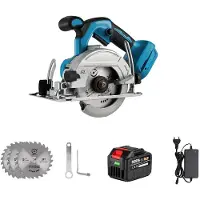 OEM Cirkelzaag, borstelloze motor, verstelbare snijhoek, 1 set van 4,5Ah accu's, 100V-240V EU-stekker