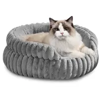 Merkloos Hondenbed Wasbaar - Orthopedisch - Antislip - Zacht Microvezelfleece - Verhoogde Rand - 60 x 60 x 15 cm - Dierenbed
