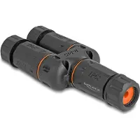 DeLOCK - Netwerkkoppelaar - RJ-45 (vrouwelijk) naar RJ-45 (vrouwelijk) - STP - CAT 6 - voor buitengebruik, Y-kabel, stof- en waterdicht (IP68) - Zwart