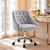 Merkloos Ergonomische Velvet Kantoorstoel, Verstelbaar en Rotatable