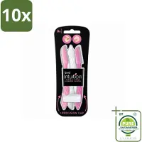 Wilkinson 10 x Intuition - Navulmesjes - Wenkbrauw Shaper - Precisie - 3 mesjes - Grootverpakking - Vaatwasstrips - Wenkbrauw Shaper - Haartjes Verwijderen - Exfoliatie - Huid Verzorgen - Precisie
