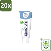Zendium 20 x - Tandpasta - Fresh+ White - 75 ml - Grootverpakking - Vaatwasstrips - Tandpasta - Frisse Adem - Witte Tanden - Enzymen - Fluoride
