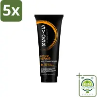 Syoss 5 x - Intense Repair - Deep Conditioner - Herstelt & Versterkt - 250 ml - Grootverpakking - Vaatwasstrips - Herstel Haar - Droog Haar - Beschadigd Haar - Protein Reparatie - Haar Verzorging