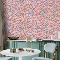 Bimago Behang - Giraffe Pattern - colorful animal pattern in blue-pink spots.
