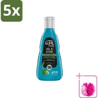 Guhl 5 x - Shampoo - Men Vol & Sterk - 250 ml - Bulkverpakking - Mannenhaar - Douchemop - Volume