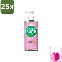 Happy Earth 25 x – Handzeep – 100% Natuurlijk Lavender Ylang – 300 ml - Bulkverpakking - Natuurlijke handzeep - Douchemop - Vegan handzeep