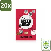 Marcels Green Soap 20 x - Shampoobar - Argan & Oudh - Versterkt & verzorgt - 90 gr - Grootverpakking - Vaatwasstrips - Shampoobar - Natuurlijke Haarverzorging - Arganolie - Oudh Geur - Sulfaatvrij