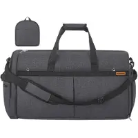 Songmics Opvouwbare reisopberger met schoenenvak, Grijs / 80 L