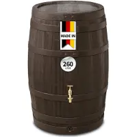 Markenlos Regenwateropvangvat van 260 liter - Bruin met een natuurlijke houtuitstraling