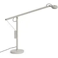HAY LED-bureaulamp Fifty-Fifty, dimbaar, alu / grijs / zink, Werkkamer / Kantoor, Aluminium, Design, LED bureaulamp