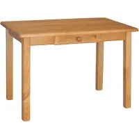 Merkloos Eettafel van Massief Dennehout met Lade