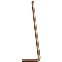 Wiesbaden Vloerbuis 750x220x32mm - Geborsteld Koper - Messing - 8719956087394 - Bocht 90 Graden - Wastafels, Toebehoren