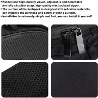 Markenlos Motortas voor achterkant - Helmtas - Reflecterend - Robuuste constructie - Universele bevestiging - Motortas