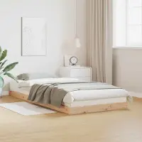 Merkloos Massief Grenen Bedframe met Lattenbodem 213,5 x 104 cm