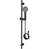 Regn Glijstangset - 3-standen Handdouche - Mat Zwart - Messing - Kranen, Douchekranen, Douchestangen - Kranen, Douchekranen, Douchestangen