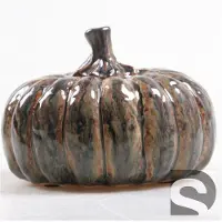 Season Inspired Decoration Beeld Pompoen donkergroen dia.14x10cm groen Keramiek