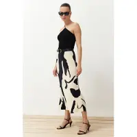 Trendyol Rok ecru / zwart