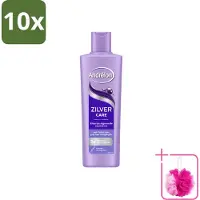Andrélon 10 x – Shampoo – Zilver Care – 250 ml - Bulkverpakking - Zilver Care Shampoo - Douchemop - Koele haarkleur