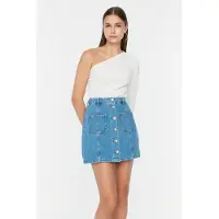 Trendyol Rok blauw denim