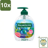 Palmolive 10 x - Aquarium - Handzeep - Natuurlijke Ingrediënten & Vegan - 300 ml - Wasstrips - Aquarium Handzeep - Natuurlijke Handzeep - Vegan Handzeep - PH-neutraal Handzeep - Zachte Handzeep