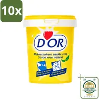 DOR 10 x - Natuurzuivere Zachte Zeep - Vast Zeepmiddel - Voor Vloeren en Was - 1 kg - Wasstrips - Natuurlijke Zeep - Reiniging - Vlekverwijdering - Vloer Reinigen - Wasgoed Reinigen