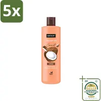 Sence 5 x - Coconut - Shampoo - Verzorgend - 400 ml - Voordeelverpakking - Wasstrips - Kokos Shampoo - Droog Haar Shampoo - Beschadigd Haar Shampoo - Glanzend Haar - Gezond Haar