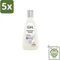 Guhl 5 x – Shampoo – Panthenol+ Repair – 250 ml - Wasstrips - Panthenol Shampoo - Herstellend Shampoo - Hydraterend Haar - Droog Haar Shampoo - Haar Herstel