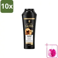 GLISS 10 x - Shampoo - Ultimate Repair - Voor Intensief Herstel - 250 ml - Bulkverpakking - Herstel haar - Douchemop - Beschadigd haar