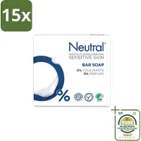 Neutral 15 x – Zeepblok – Parfumvrij – 2×100 g - Wasstrips - Gevoelige Huid - Droge Huid - Milde Zeep - PH-neutraal - Parfumvrij