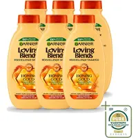 Garnier 6 x - Loving Blends - Shampoo - Honing Goud - Beschadigd & Breekbaar Haar - 300 ml - Wasstrips - Beschadigd Haar - Breekbaar Haar - Honing Shampoo - Haar Herstellen - Haar Beschermen
