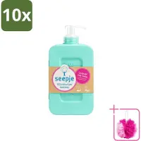 Seepje 10 x - Handzeep - Zachte Geur - Lavendel met Tonka - 300 ml - Bulkverpakking - Handzeep - Douchemop - Natuurlijke handzeep