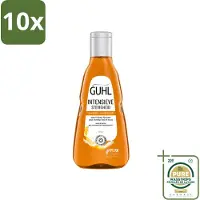 Guhl 10 x - Shampoo - Intensieve Stevigheid - 250 ml - Wasstrips - Haarversterking - Intensieve Stevigheid - Bierextract Shampoo - Volume Haar - Krachtig Haar