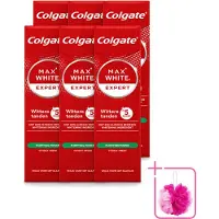 Colgate 6 x – Max White Expert Purifying Power – Tandpasta – 75 ml - Bulkverpakking - Tandpasta - Douchemop - Witte tanden