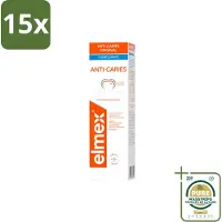 Elmex 15 x - Tandpasta - Anti Cariës Whitening - Dual Protective Shield - 75 ml - Wasstrips - Anti Cariës - Whitening - Tandpasta - Gaatjes Voorkomen - Remineralisatie