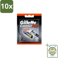 Gillette 10 x Contour Plus – Wegwerpscheermesjes – 10 mesjes - Wasstrips - Scheermesjes - Scheermes - Scheerbeurt - Huidcomfort - Flexibele Mesjes