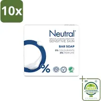 Neutral 10 x – Zeepblok – Parfumvrij – 2×100 g - Grootverpakking - Vaatwasstrips - Gevoelige Huid - Droge Huid - Zeep - Zeep Parfumvrij - Huidverzorging